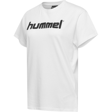 hummel Sport/Freizeit-Shirt hmlGO Cotton Big Logo (Baumwolle) Kurzarm weiss Damen