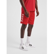 hummel Sporthose hmlCORE XK Poly Shorts (robuster Doppelstrick, ohne Seitentaschen) Kurz rot Herren