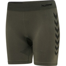 hummel Funktionsunterwäsche Sport-Short Tight Seamless nahtlos (schnelltrocknend, enganliegend) kurz grün Damen