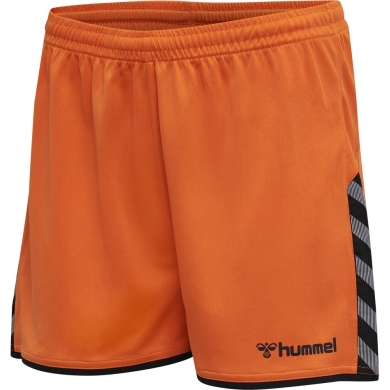 hummel Sporthose hmlAUTHENTIC Poly Shorts (leichter Jerseystoff, ohne Seitentaschen) Kurz orange Damen