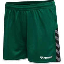 hummel Sporthose hmlAUTHENTIC Poly Shorts (leichter Jerseystoff, ohne Seitentaschen) kurz dunkelgrün Damen