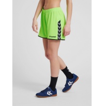 hummel Sporthose hmlAUTHENTIC Poly Shorts (leichter Jerseystoff, ohne Seitentaschen) Kurz neongrün Damen