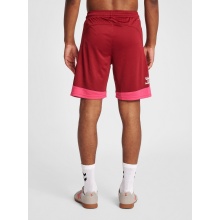 hummel Sporthose hmlLEAD Poly Shorts (Mesh-Stoff) Kurz bordeaux/pink Herren