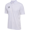 hummel Sport-Polo hmlESSENTIAL (100% rec. Polyester) Kurzarm weiss Herren