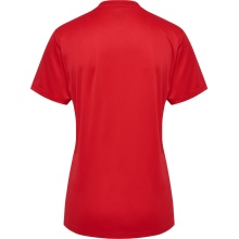 hummel Sport-Shirt hmlESSENTIAL (100% rec. Polyester) Kurzarm rot Damen