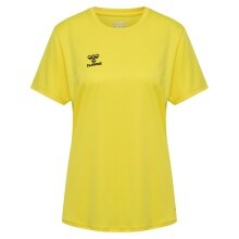 hummel Sport-Shirt hmlESSENTIAL (100% rec. Polyester) Kurzarm gelb Damen