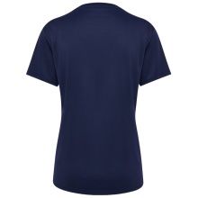 hummel Sport-Shirt hmlESSENTIAL (100% rec. Polyester) Kurzarm marineblau Damen