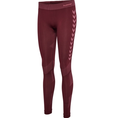 hummel Funktionsunterwäsche Sport-Tight Seamless nahtlos (atmungsaktiv, enganliegend) lang burgund Damen