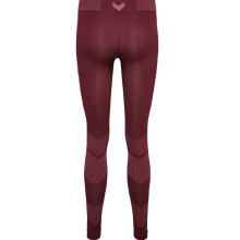 hummel Funktionsunterwäsche Sport-Tight Seamless nahtlos (atmungsaktiv, enganliegend) lang burgund Damen