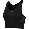 hummel Sport-Bra Seamless Rundhals nahtlos (schnelltrocknend, leicht) schwarz Damen