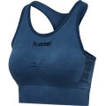 hummel Sport-Bra Seamless Rundhals nahtlos (schnelltrocknend, leicht) denimblau Damen