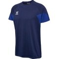 hummel Sport/Freizeit-Tshirt hmlTRAVEL (elastischer Jerseystoff) Kurzarm marineblau Herren