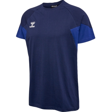 hummel Sport/Freizeit-Tshirt hmlTRAVEL (elastischer Jerseystoff) Kurzarm marineblau Herren