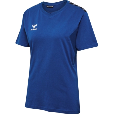 hummel Sport-Shirt hmlAUTHENTIC CO (100% Baumwolle) Kurzarm dunkelblau Damen