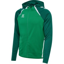 hummel Sport-Trainingsjacke hmlLEAD 2.0 Zip Hoodie (hohe Atmungsaktivität, schnelltrocknend) grün Herren