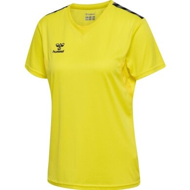 hummel Sport-Shirt hmlAUTHENTIC Jersey (100% Polyester) Kurzarm gelb Damen