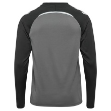 hummel Sport-Langarmshirt hmlLEAD 2.0 Crew Sweat (atmungsaktiv) grau/schwarz Herren