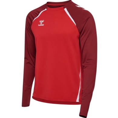 hummel Sport-Langarmshirt hmlLEAD 2.0 Crew Sweat (atmungsaktiv) rot Herren