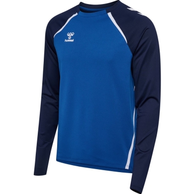 hummel Sport-Langarmshirt hmlLEAD 2.0 Crew Sweat (atmungsaktiv) blau/marineblau Herren