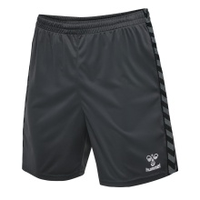 hummel Sporthose hmlAUTHENTIC PL Shorts (100% Polyester) kurz asphaltgrau Herren