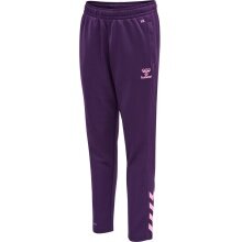 hummel Sporthose hmlCORE XK Poly Pants (Polyester-Sweatstoff, mit Reißverschlusstaschen) Lang violett Kinder