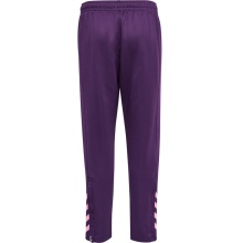 hummel Sporthose hmlCORE XK Poly Pants (Polyester-Sweatstoff, mit Reißverschlusstaschen) Lang violett Kinder