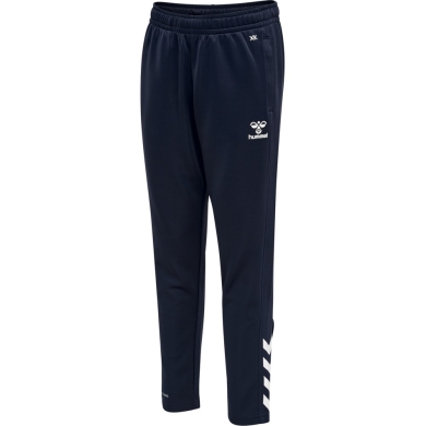 hummel Sporthose hmlCORE XK Poly Pants (Polyester-Sweatstoff, mit Reißverschlusstaschen) Lang marineblau Kinder