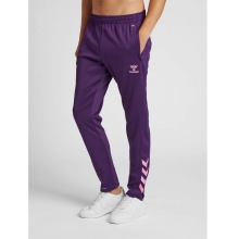 hummel Sporthose hmlCORE XK Poly Pants (Polyester-Sweatstoff, mit Reißverschlusstaschen) Lang violett Herren