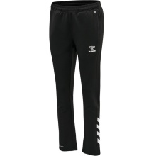 hummel Sporthose hmlCORE XK Poly Pants (Polyester-Sweatstoff, mit Reißverschlusstaschen) lang schwarz Damen