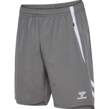 hummel Sporthose hmlLEAD 2.0 Woven Shorts (rec. Polyester, atmungsaktiv) kurz grau Herren