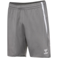 hummel Sporthose hmlLEAD 2.0 Training Shorts (rec. Polyester, mit Reißverschlusstaschen) kurz grau Herren