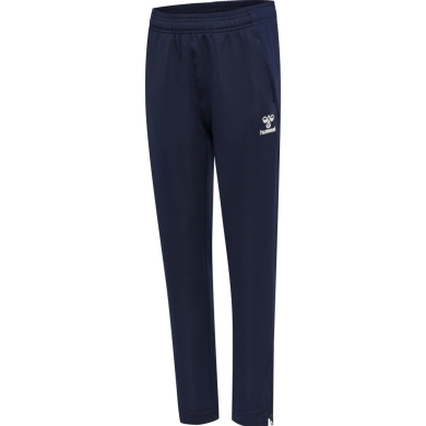 hummel Sporthose hmlLEAD Poly Pants (Seitentaschen, dehnbarer Sweatstoff) Lang marineblau Kinder