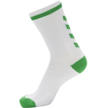 hummel Sportsocke Elite Indoor Low weiss/grün - 1 Paar