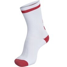 hummel Sportsocke Elite Indoor Low weiss/rot - 1 Paar