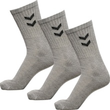 hummel Sportsocken Crew Basic grau - 3 Paar