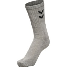 hummel Sportsocken Crew Basic grau - 3 Paar