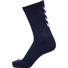 hummel Sportsocken Fundamental Crew marineblau/weiss - 3 Paar