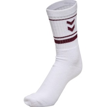 hummel Sportsocken hmlSTRIPE Crew weiss/burgund- 3 Paar