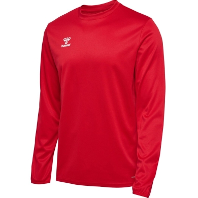 hummel Sport-Langarmshirt hmlESSENTIAL Sweatshirt (Interlock-Stoff) rot Herren