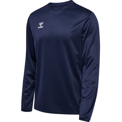 hummel Sport-Langarmshirt hmlESSENTIAL Sweatshirt (Interlock-Stoff) marineblau Herren