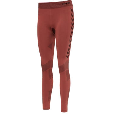 hummel Funktionsunterwäsche Sport-Tight Seamless nahtlos (atmungsaktiv, enganliegend) lang rot/braun Damen