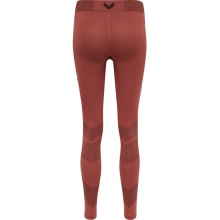 hummel Funktionsunterwäsche Sport-Tight Seamless nahtlos (atmungsaktiv, enganliegend) lang rot/braun Damen