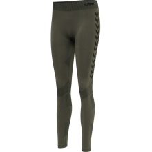 hummel Funktionsunterwäsche Sport-Tight Seamless nahtlos (atmungsaktiv, enganliegend) lang grün Damen