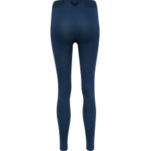 hummel Funktionsunterwäsche Sport-Tight Seamless nahtlos (atmungsaktiv, enganliegend) lang denimblau Damen