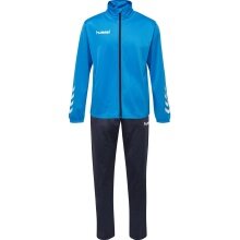 hummel Trainingsanzug hmlPROMO Poly (Jacke und Hose) hellblau/marineblau Herren