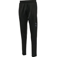 hummel Trainingshose hmlQ4 Poly Pant (Interlock-Stoff) lang schwarz Herren