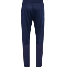 hummel Trainingshose hmlQ4 Poly Pant (Interlock-Stoff) lang marineblau Herren