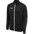 hummel Sport-Trainingsjacke hmlAUTHENTIC Poly Zip (gestrickter Polyester, mit Reißverschlusstaschen) schwarz Herren