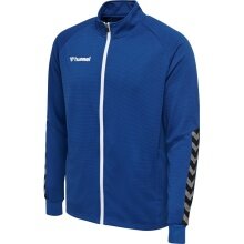 hummel Sport-Trainingsjacke hmlAUTHENTIC Poly Zip (gestrickter Polyester, mit Reißverschlusstaschen) dunkelblau Herren