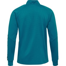 hummel Sport-Trainingsjacke hmlAUTHENTIC Poly Zip (gestrickter Polyester, mit Reißverschlusstaschen) tealblau Herren